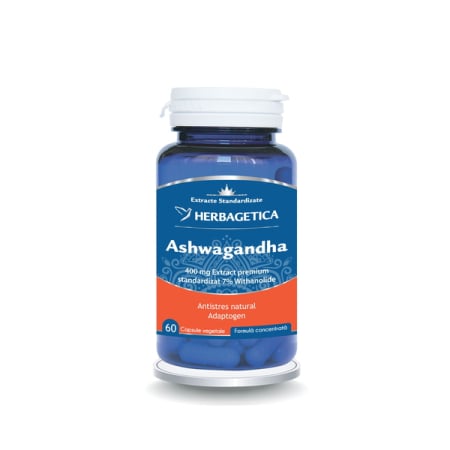 Vitamine si suplimente - Ashwagandha, 60 capsule - Herbagetica