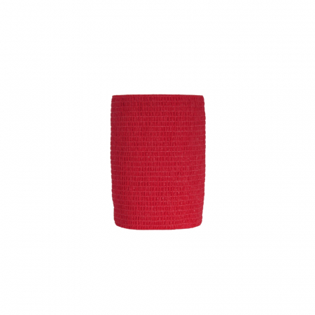 Produse recuperare sportiva - Bandaj elastic autoadeziv Minut, rosu 7.5 cm x 4.5 m