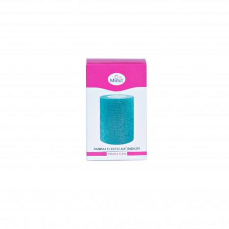 Bandaj elastic autoadeziv Minut verde 10 cm x 4.5 m [1]
