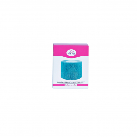 Bandaj elastic autoadeziv Minut verde 7.5 cm x 4.5 m [1]