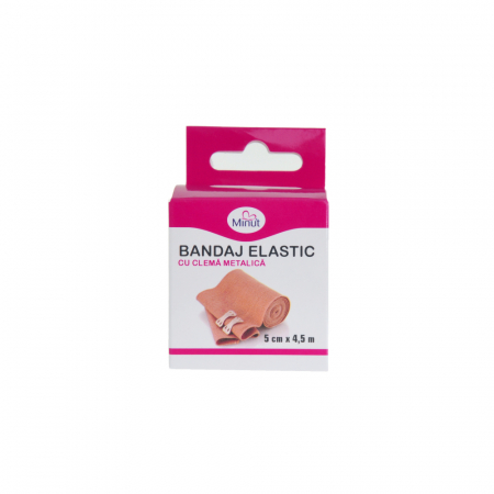 Bandaj elastic cu clema Minut 5 cm x 4.5 m [1]