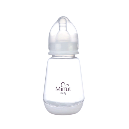 Biberoane, tetine si accesorii - Biberon Minut Baby cu tetina silicon 0+ 150 ml