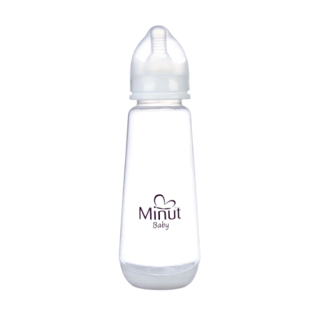 Alimentatie bebe - Biberon Minut Baby cu tetina silicon 3+, 250 ml
