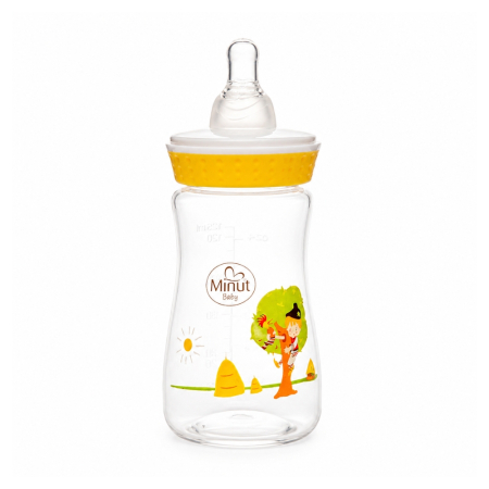 Alimentatie bebe - Biberon "Pupaza din tei" 125 ml Minut Baby 0+