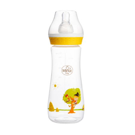 Alimentatie bebe - Biberon "Pupaza din tei" 250 ml Minut Baby 3+