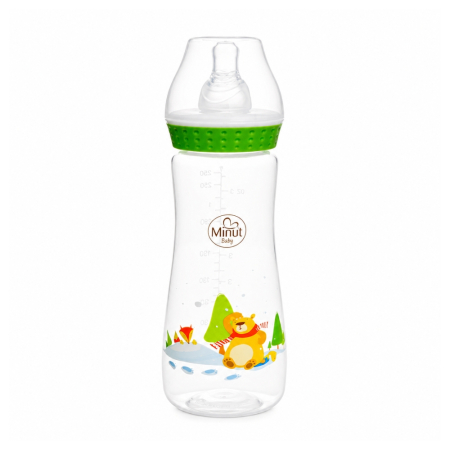 Biberoane, tetine si accesorii - Biberon "Ursul pacalit de vulpe" 250 ml Minut Baby 3+