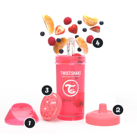 Cani, pahare si accesorii bebe - Cana anticurgere 12+ Twistshake 360 ml