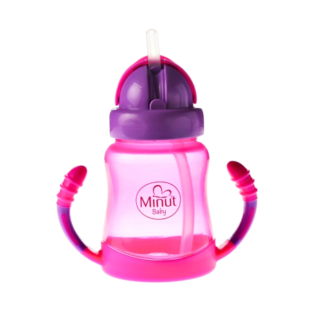 Cana anticurgere cu manere si pai silicon, 210 ml, 6+ [1]