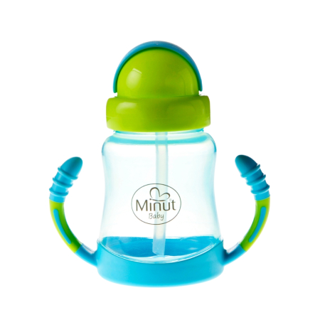 Cana anticurgere cu manere si pai silicon, 210 ml, 6+ [2]