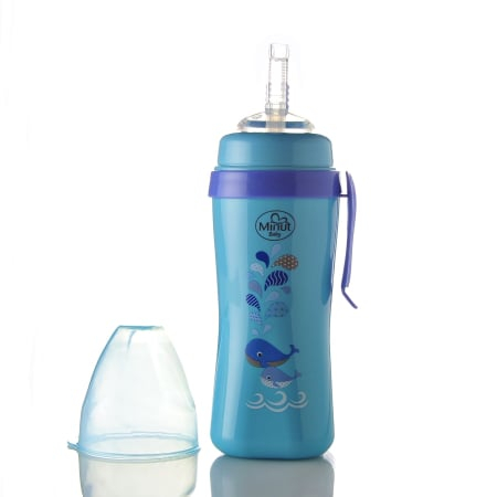 Cana anticurgere cu pai de silicon si clips de prindere, 360 ml, 6+ [3]