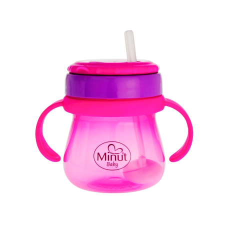 Cana anticurgere Minut Baby cu pai mobil, 250 ml, 6+ [2]