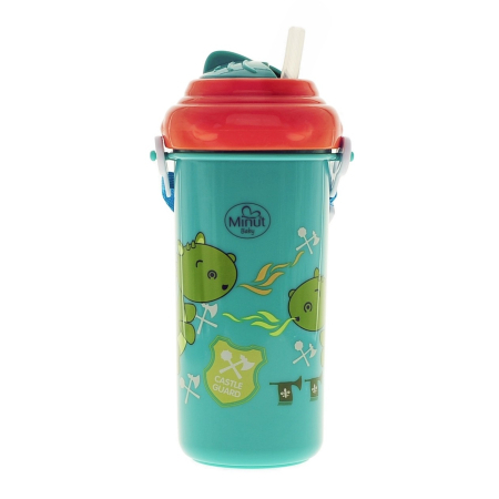 Cani, pahare si accesorii bebe - Cana sport cu pai si curea transport, 360 ml, 12+