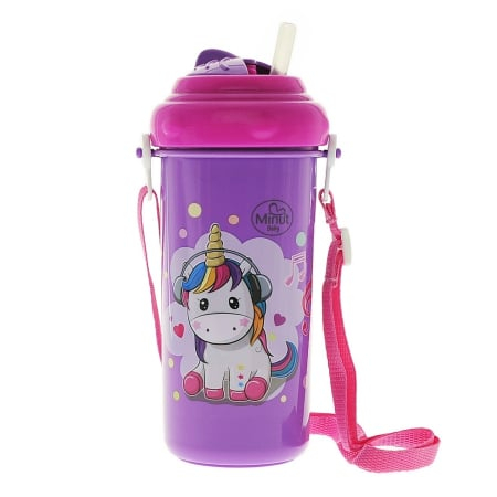 Cani, pahare si accesorii bebe - Cana sport cu pai si curea transport, 360 ml, 12+