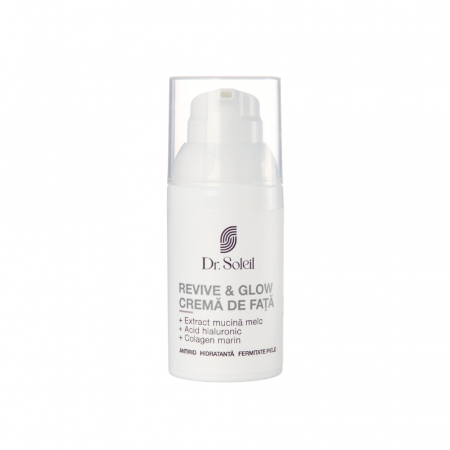 Tratamente si seruri pentru ten - Crema fata cu mucina melc Revive & Glow Dr. Soleil, 30 ml