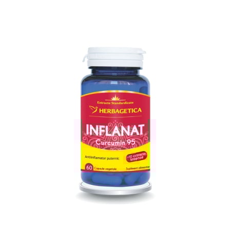 Vitamine si suplimente - Inflanat Curcumin95, 60 capsule - Herbagetica