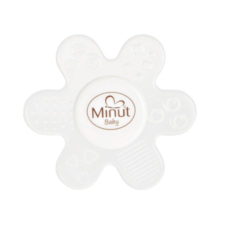 Jucarii pentru dentitie - Jucarie dentitie floare silicon Minut Baby, 3+