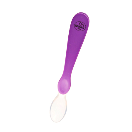 Articole hranire bebelusi - Lingurita cu varf moale silicon Minut Baby 4+