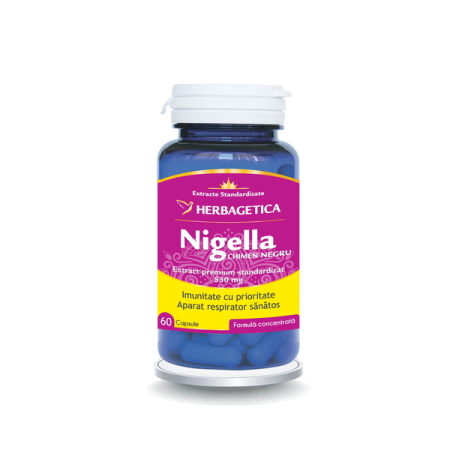 Vitamine si suplimente - Nigella Chimen Negru, 60 capsule - Herbagetica