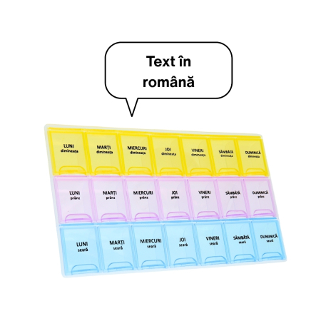 Organizator Medicamente Săptămânal 21 Compartimente Minut [2]