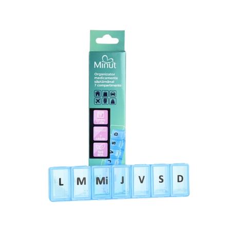 Organizator Medicamente Săptămânal 7 Compartimente Minut [6]