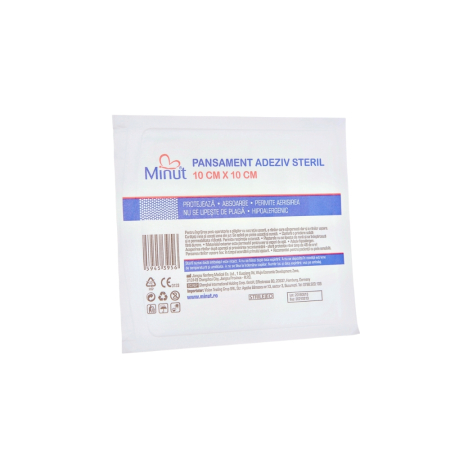 Consumabile sanitare - Pansament adeziv steril  Minut 10 cm x 10 cm