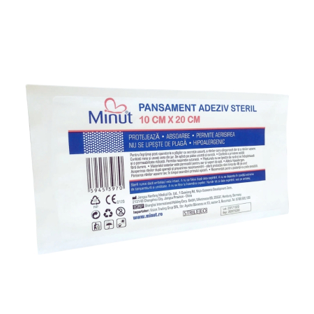 Consumabile sanitare - Pansament adeziv steril  Minut 10 cm x 20 cm