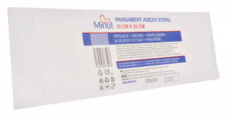 Consumabile sanitare - Pansament adeziv steril  Minut 10 cm x 30 cm