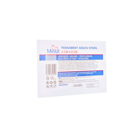 Consumabile sanitare - Pansament adeziv steril  Minut 6 cm x 8 cm