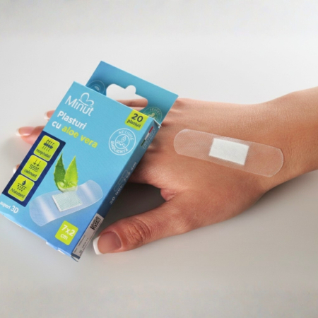 Plasturi cu Aloe Vera 20 buc/cutie, Minut [2]