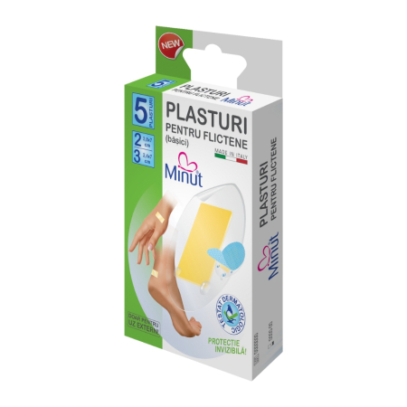 Plasturi - Plasturi Minut pentru flictene (basici) cu hidrocoloid, 5 buc