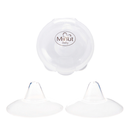 Protectii silicon Minut Baby pentru mamelon, 2 buc /cutie