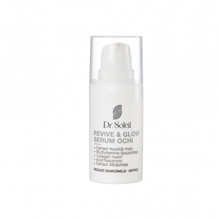 Ingrijire personala - Serum ochi cu mucina melc Revive & Glow Dr. Soleil, 15 ml