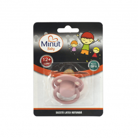 Suzetă rotundă latex Minut Baby 12+ [2]