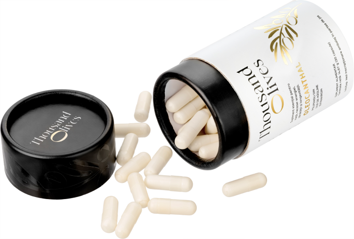 Oleocanthal, 5mg polifenoli din ulei de masline extravirgin, THOUSAND OLIVES, 30 caps [8]