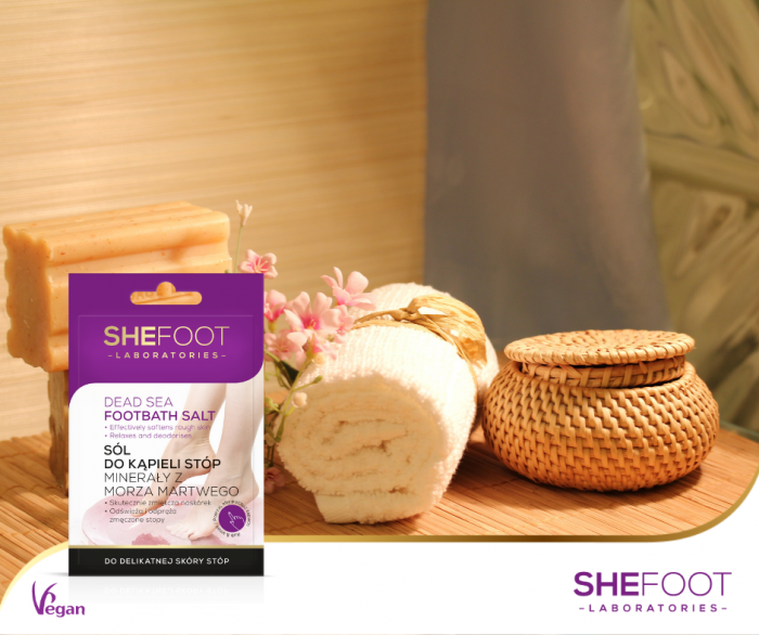 Saruri de baie cu minerale din Marea Moarta, pentru picioare, SheFoot 55g [3]