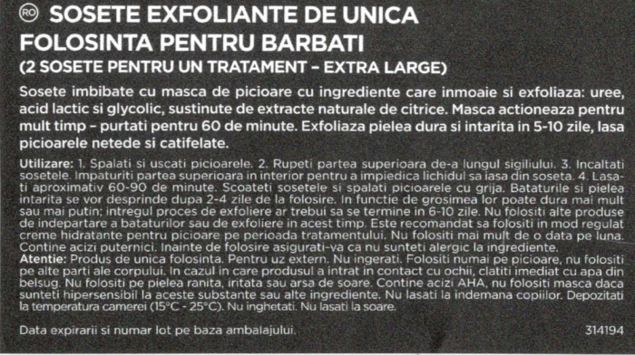 Sosete exfoliante cu acizi AHA, Manfoot 1 set [7]