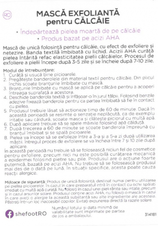 Masca exfolianta pt. calcaie cu acizi AHA, SheFoot, 18g [1]