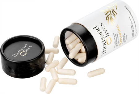 Oleocanthal, 5mg polifenoli din ulei de masline extravirgin, THOUSAND OLIVES, 30 caps [7]