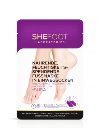 Tratamente pentru picioare - Sosete regenerante si hranitoare cu unt de shea, SheFoot, 1 set