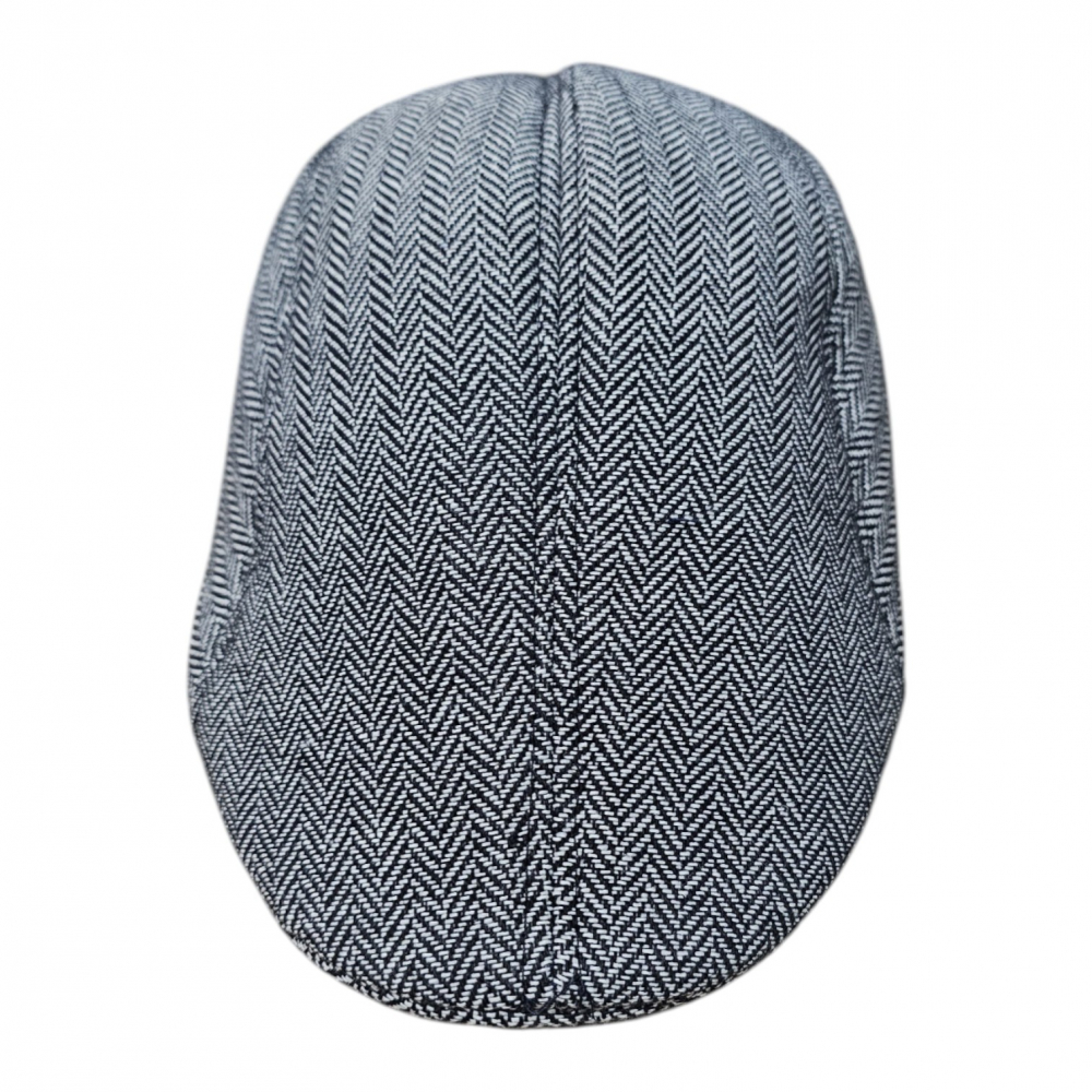 Bereta barbati cu model herringbone si captuseala moale, stil retro britanic [2]