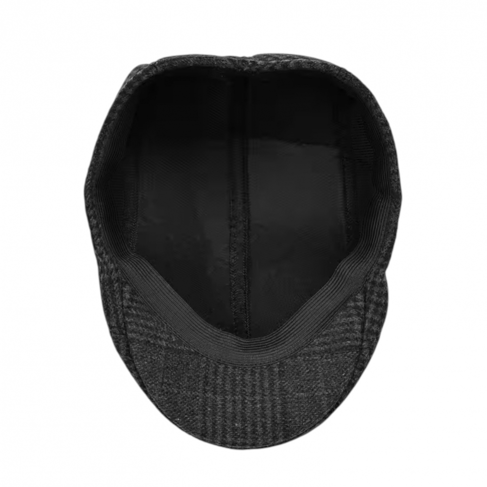 Bereta barbati cu model herringbone si captuseala moale, stil retro britanic [2]