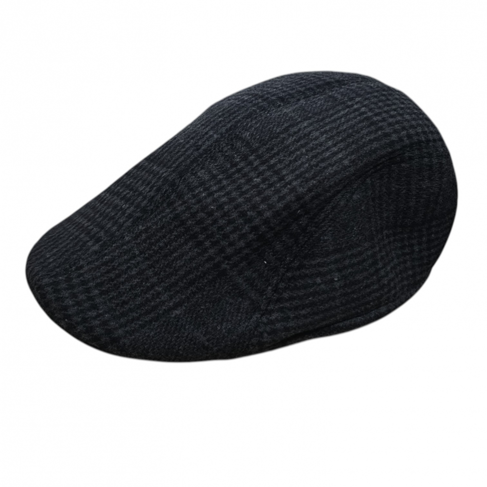 Bereta barbati cu model herringbone si captuseala moale, stil retro britanic [1]