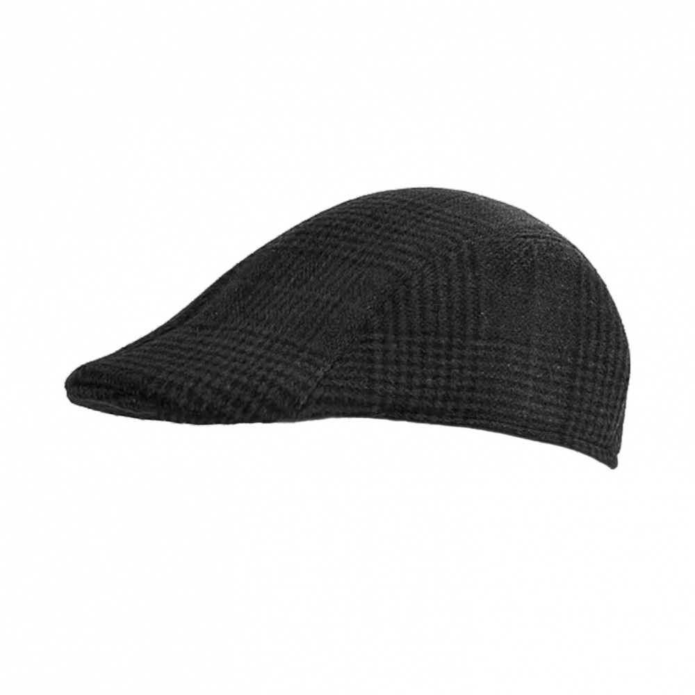 Bereta barbati cu model herringbone si captuseala moale, stil retro britanic [6]