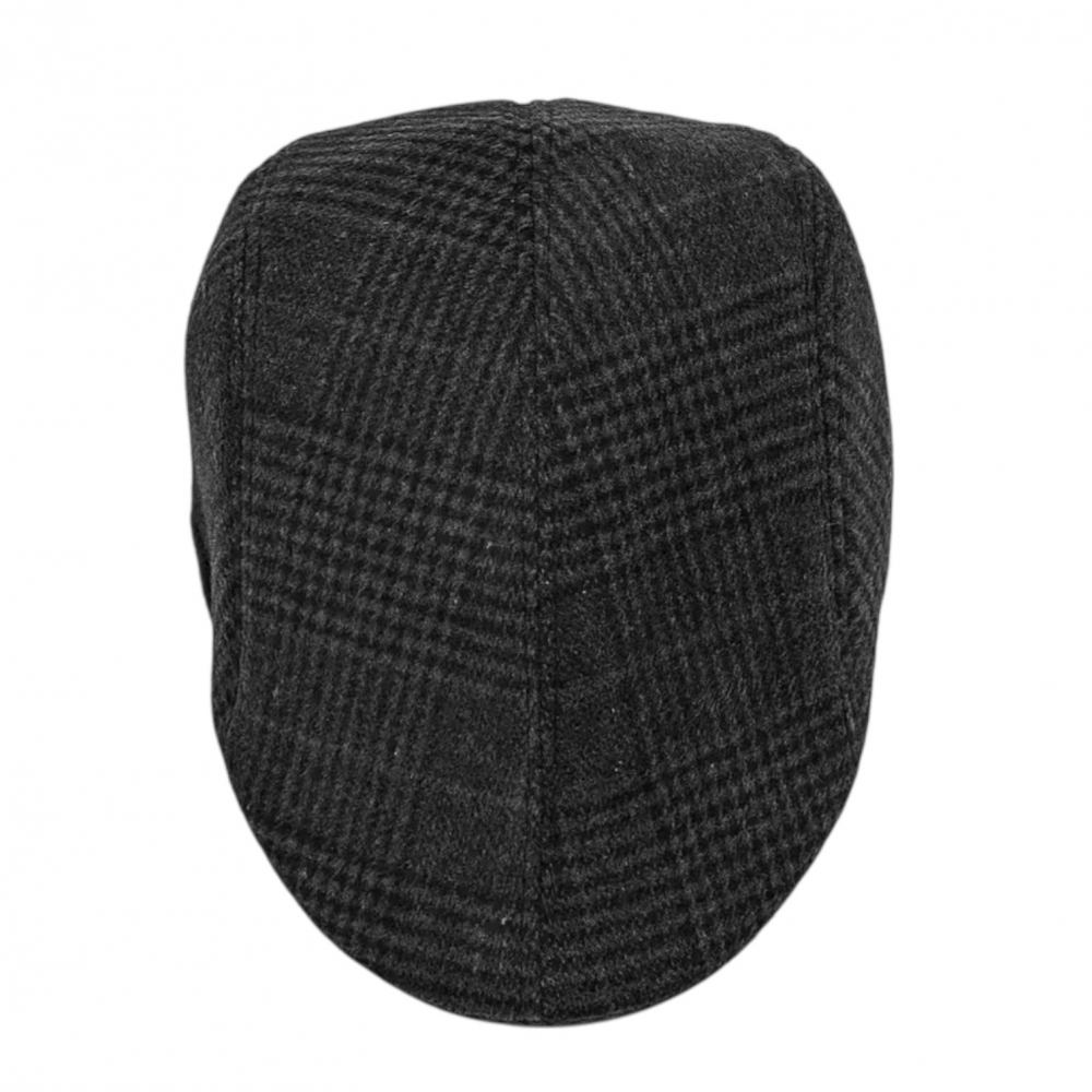 Bereta barbati cu model herringbone si captuseala moale, stil retro britanic [7]