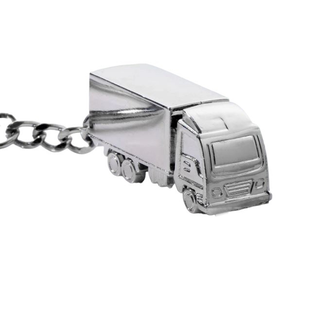 Breloc metalic camion argintiu decorativ [4]