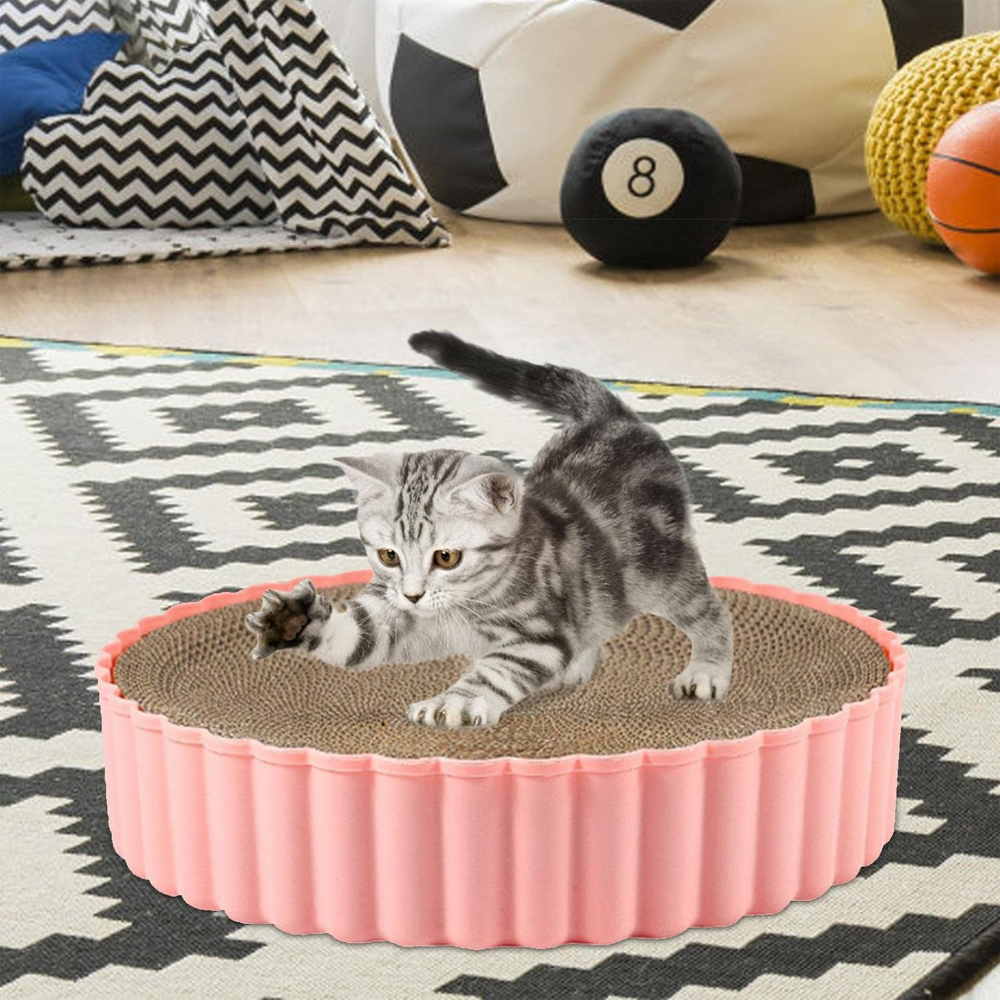 carton-de-zgariat-pentru-pisici-cu-tavita-33-cm-roz [2]