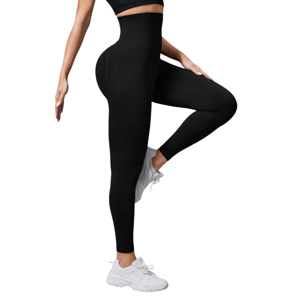 colanti-cu-corset-integrat-fermoar-frontal-talie-inalta-si-efect-push-up-negru-m [4]