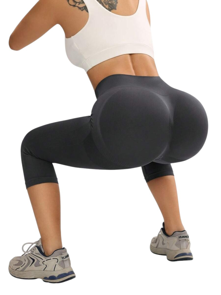 Colanti sport dama 3/4 capri, talie inalta, modelatori, material premium [4]