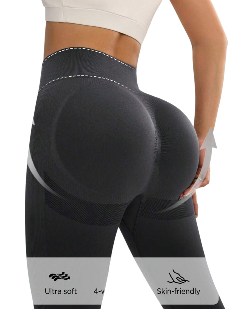 Colanti sport dama 3/4 capri, talie inalta, modelatori, material premium [7]