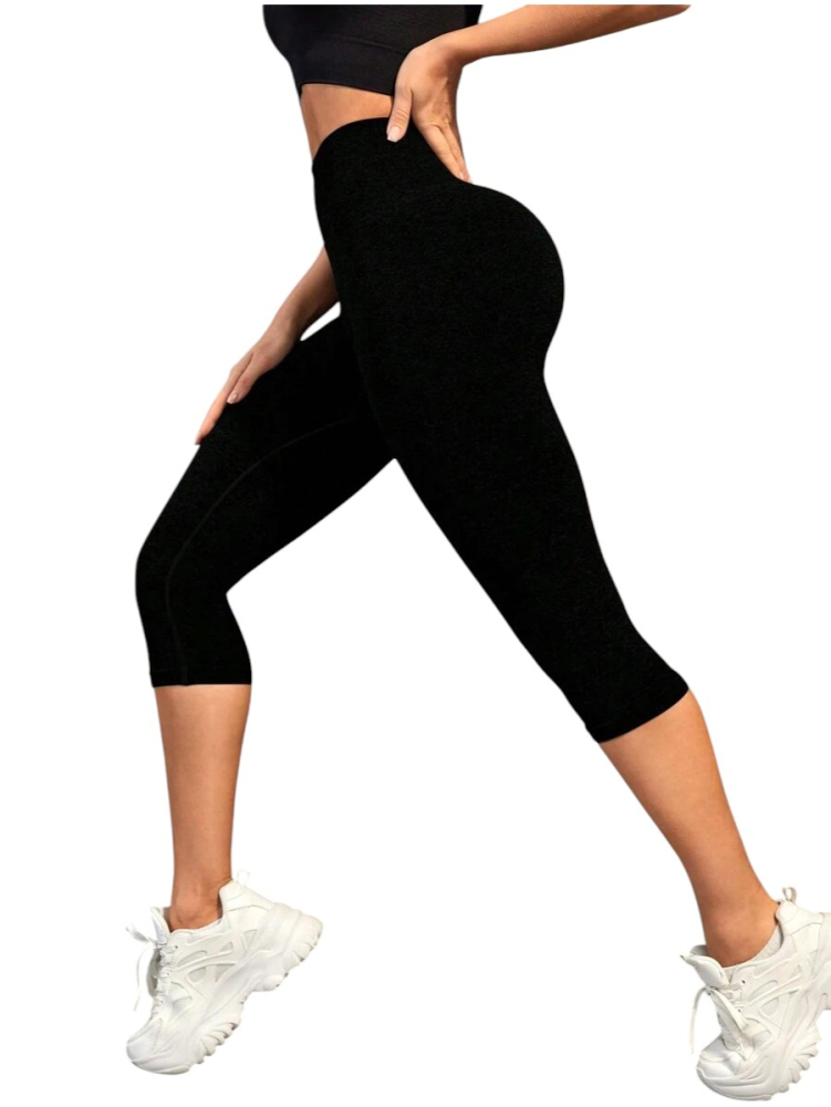 Colanti sport dama 3/4 capri, talie inalta, fitness si yoga, material elastic [4]